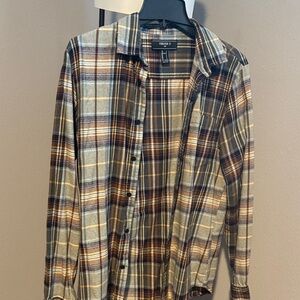 Forever 21 Multicolor Plaid Casual Shirt